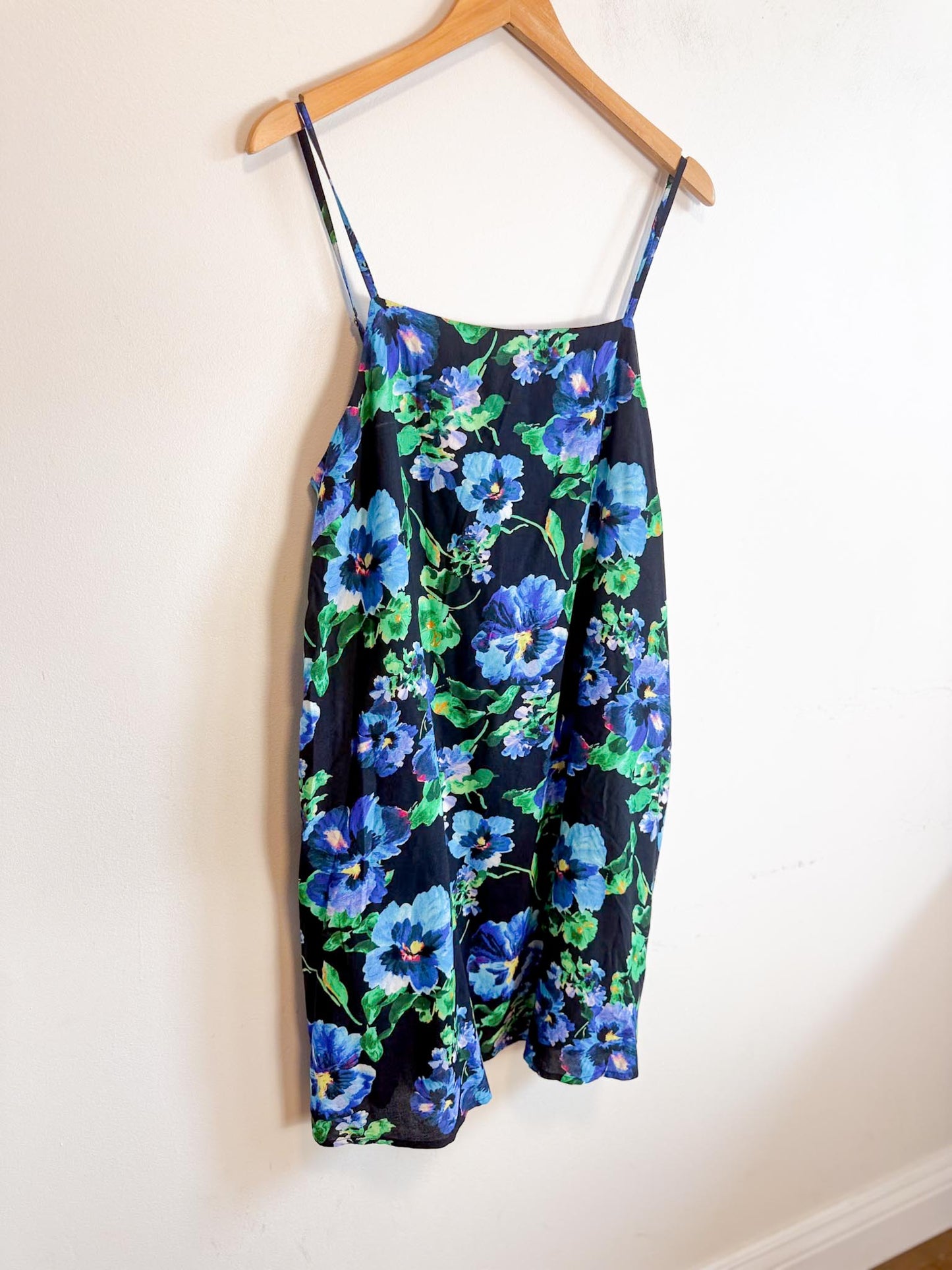 Anthropologie Beach Riot "Tayla Mini Dress in Blue/Black Floral" NWT (Size XL)