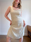 Vintage Linen Midi Dress (Size M/L)