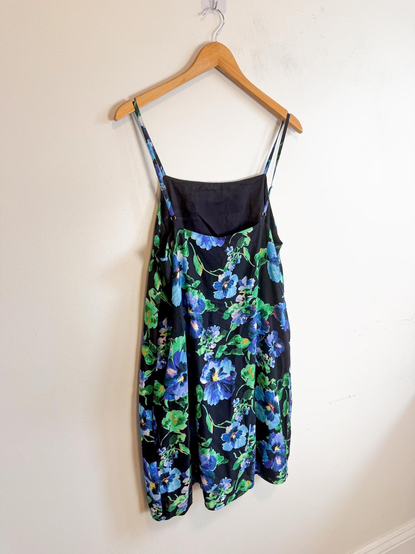 Anthropologie Beach Riot "Tayla Mini Dress in Blue/Black Floral" NWT (Size XL)