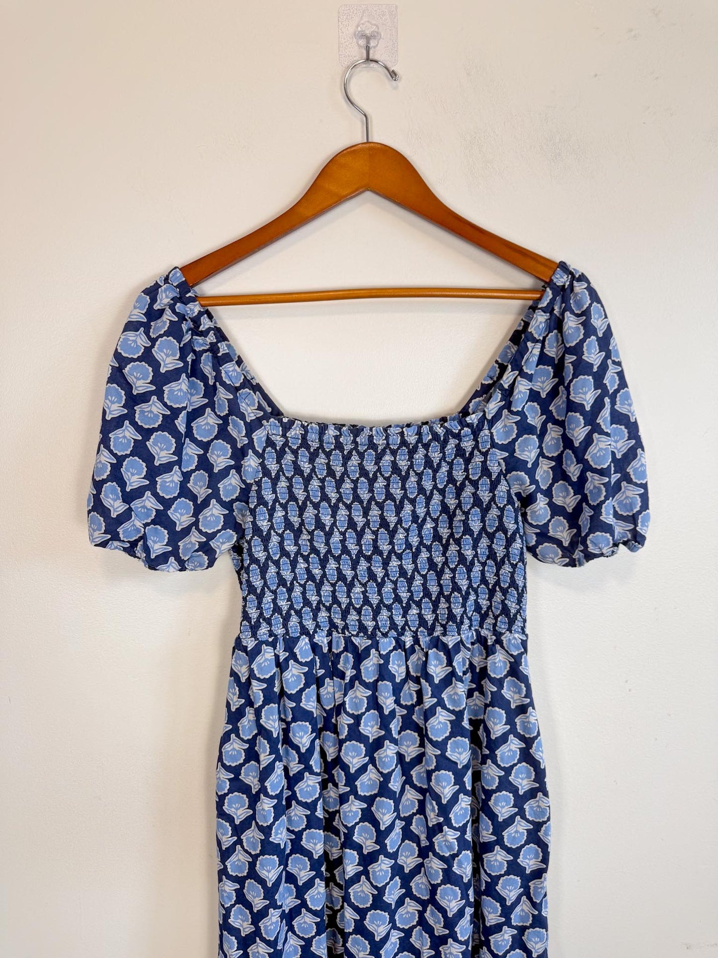 J.Crew "Blue Floral Midi Dress" (Size M/L)