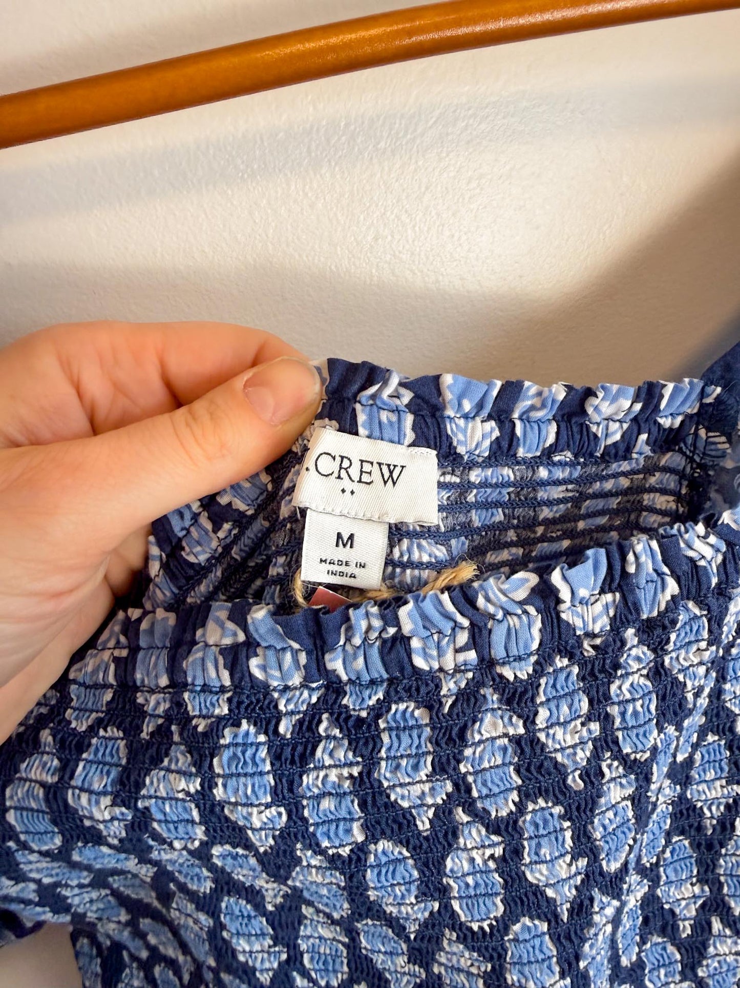 J.Crew "Blue Floral Midi Dress" (Size M/L)
