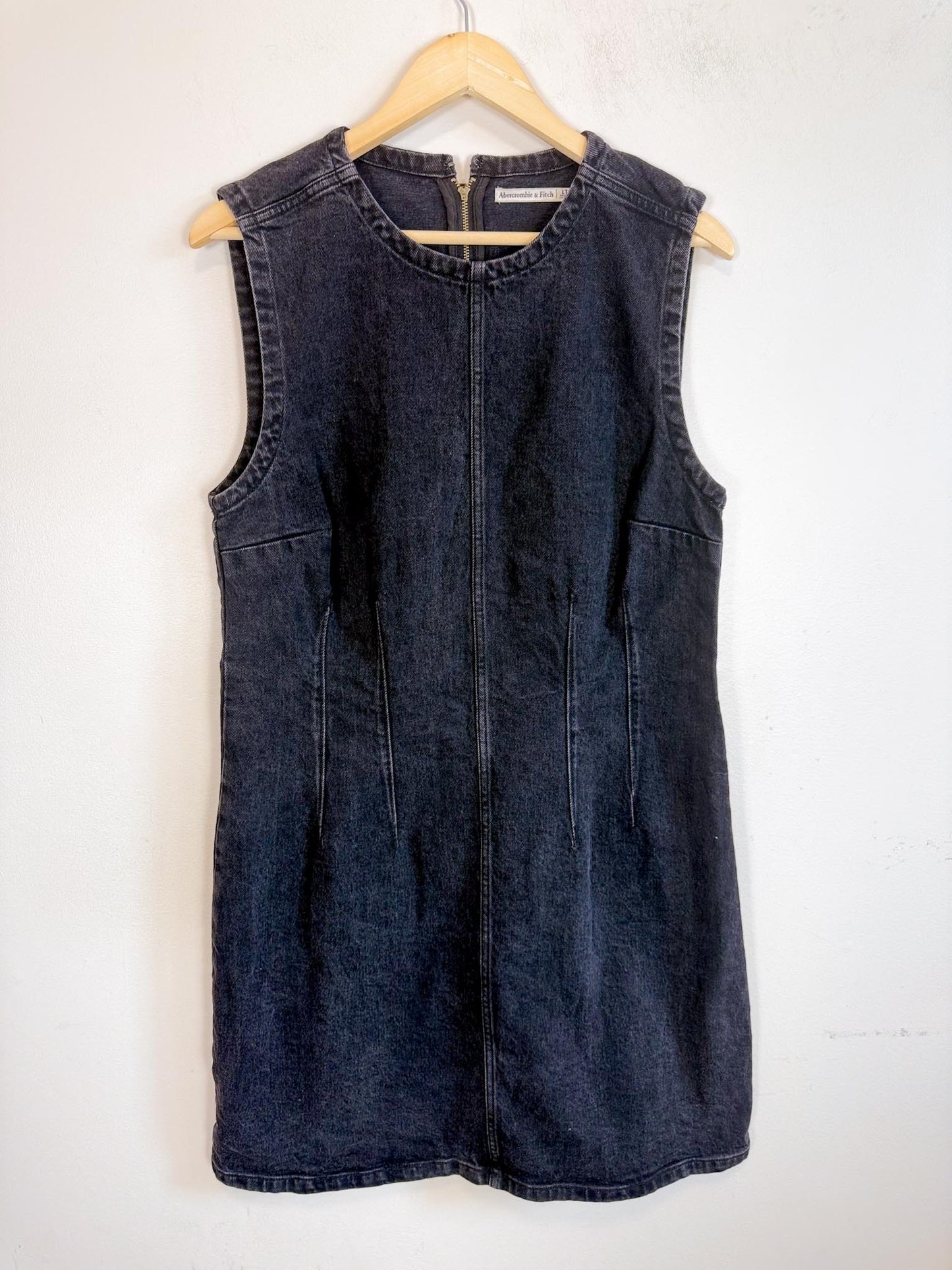 Abercrombie & Fitch Sleeveless Denim Dress in Black (Size L)