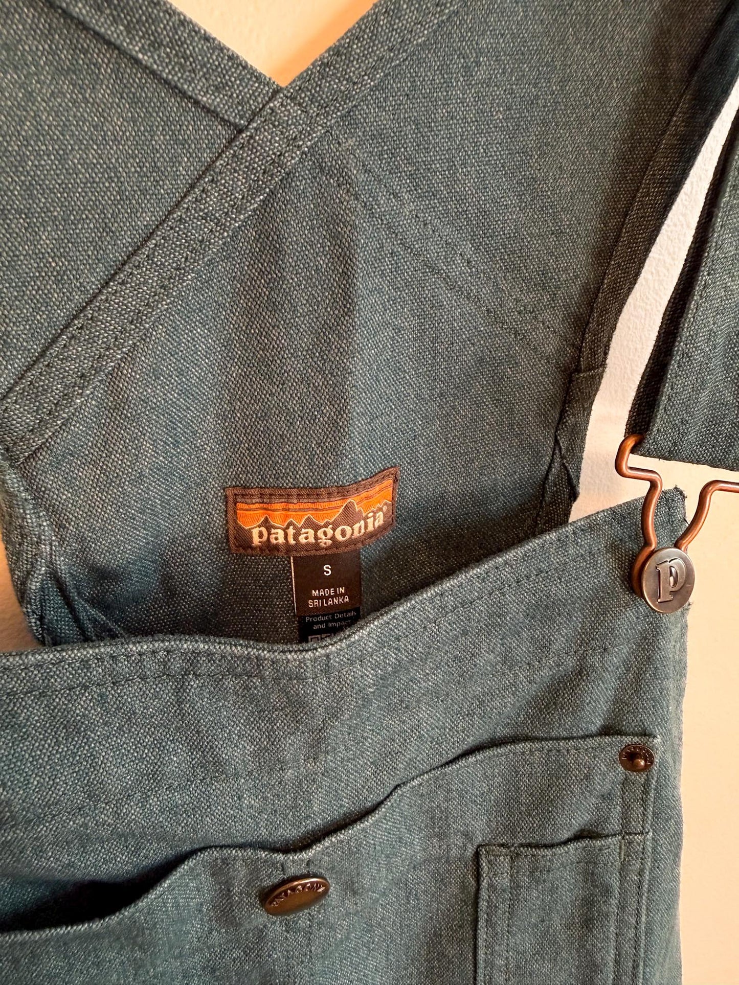 Patagonia "Women's All Seasons Bib Work Overalls in Tidal Teal" NWT (Size S)