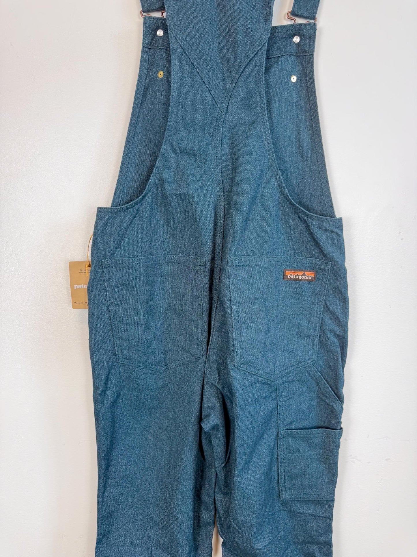 Patagonia "Women's All Seasons Bib Work Overalls in Tidal Teal" NWT (Size S)