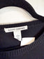 Autumn Cashmere Sweater in Black with Lace Trim (Size L)