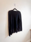 Autumn Cashmere Sweater in Black with Lace Trim (Size L)