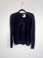 Lisa Todd "Keep Em Guessing Cotton & Cashmere Sweater in Black" (Size L)