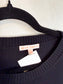 Lisa Todd "Keep Em Guessing Cotton & Cashmere Sweater in Black" (Size L)