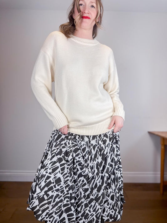 Wilfred "Rosemary Merino Wool Sweater in Light Birch" (Size S/M)