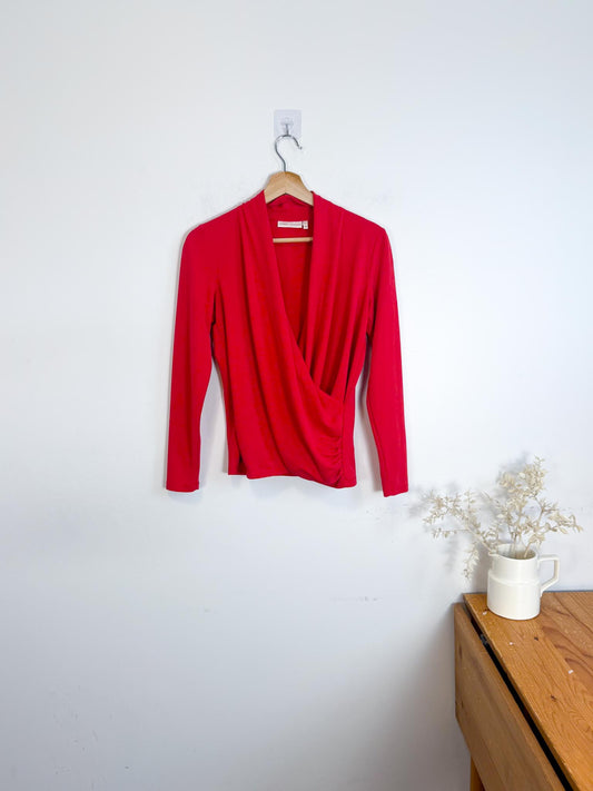 InWear "Alano Wrap Top in Red" (Size S/M)