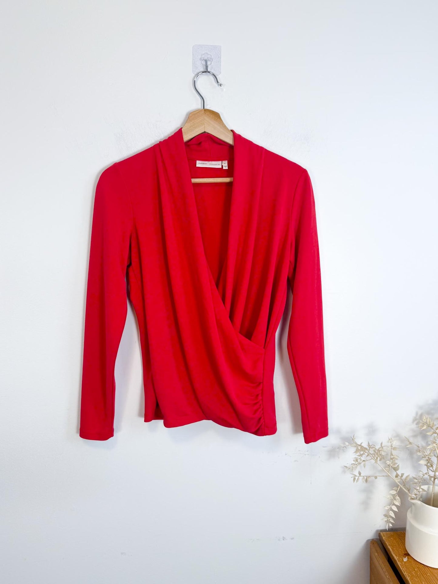 InWear "Alano Wrap Top in Red" (Size S/M)