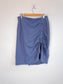 Oak + Fort Ruched Skirt in Blue (Size L)