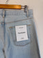 FRAME "The Bubble High Rise Curved Legs in Light Wash" NWT (Size