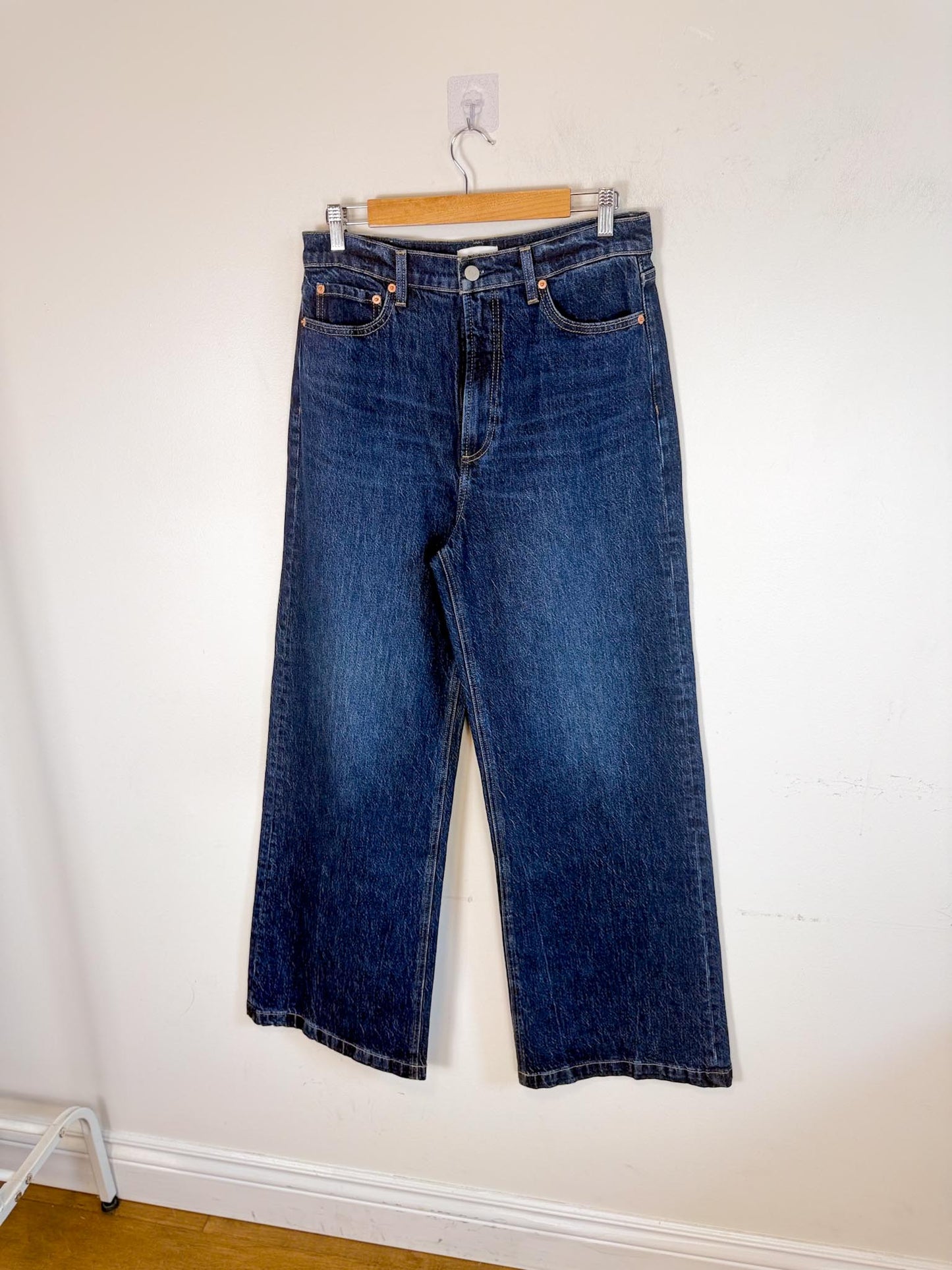 PISTOLA "Lana High-Rise Wide-Leg Jeans in Dark Wash" (Size 30)