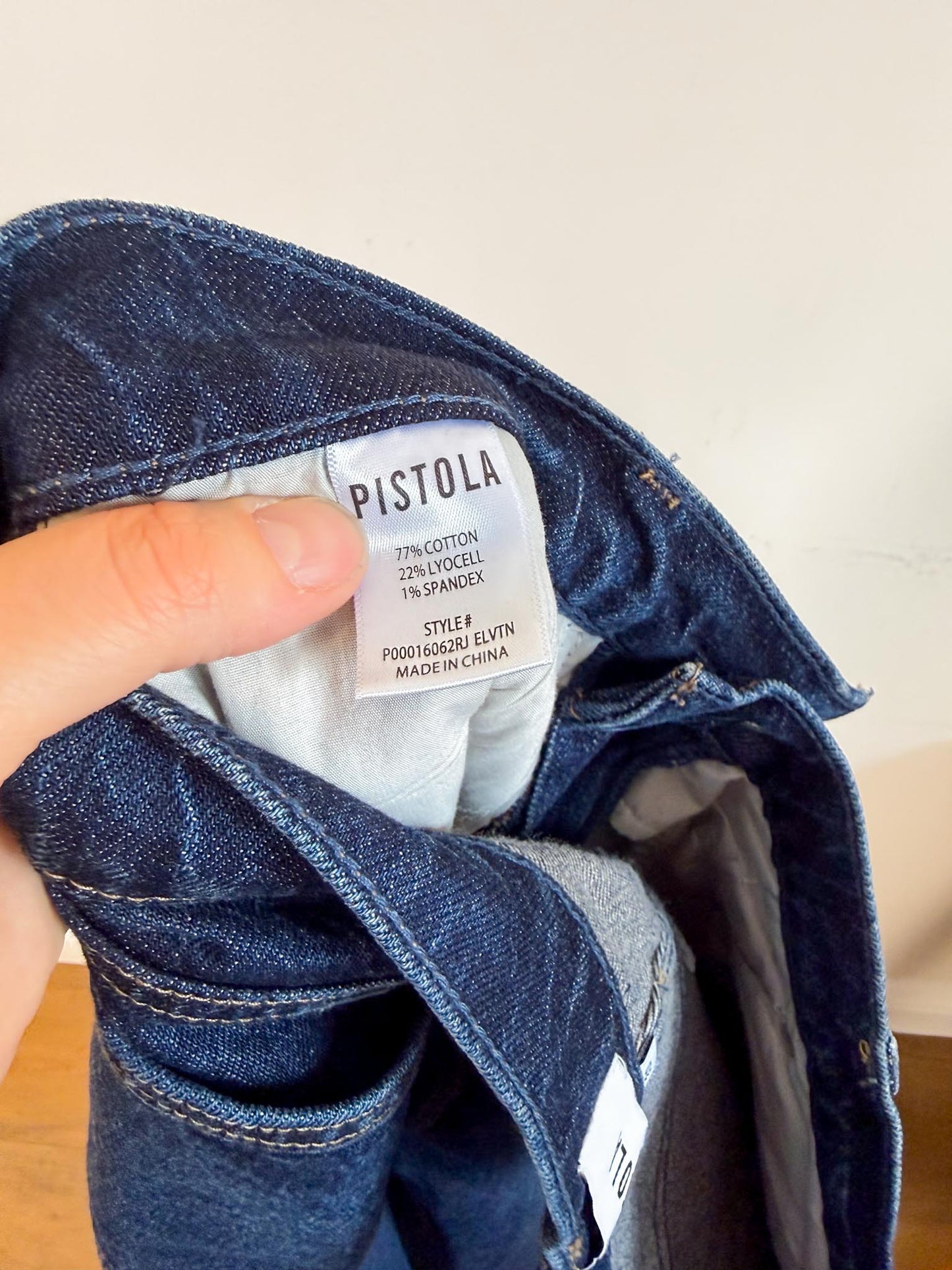 PISTOLA "Lana High-Rise Wide-Leg Jeans in Dark Wash" (Size 30)