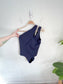 COS Asymmetrical Bodysuit / One Piece Bathing Suit in Navy (Size 12)