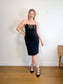 Vintage 90s Lauren Ralph Lauren Black Dress with Sequin Top (Size L)