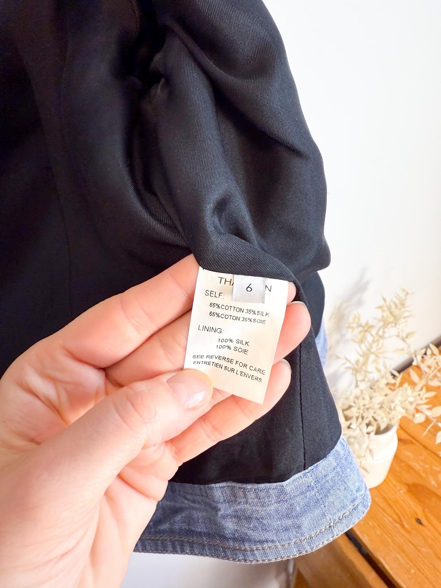 THAKOON Vogue Designer Silk Blend Cropped Blazer (Size S)