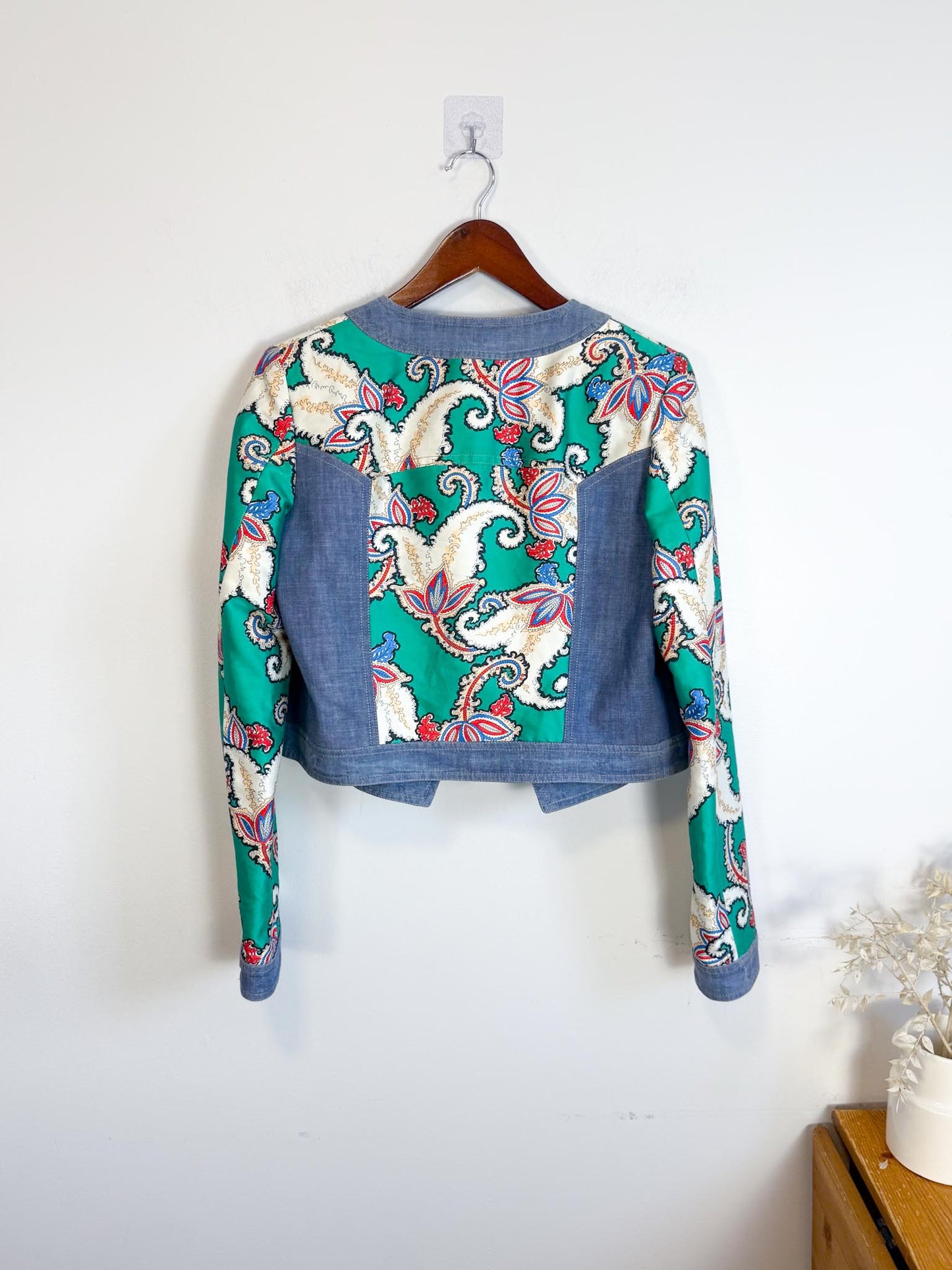 THAKOON Vogue Designer Silk Blend Cropped Blazer (Size S)