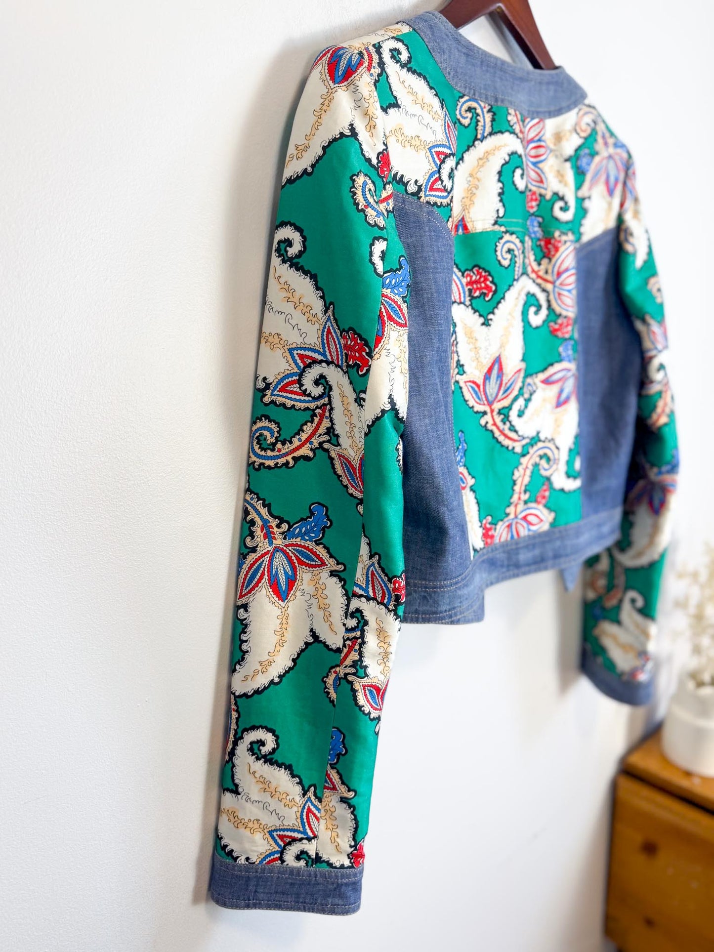 THAKOON Vogue Designer Silk Blend Cropped Blazer (Size S)