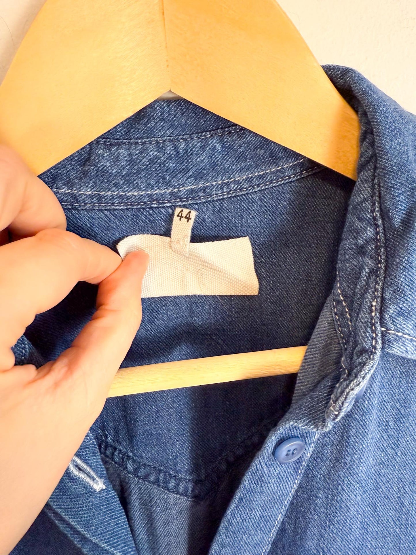 MM6 Maison Margiela Denim Dress with Large Gold Buttons (Size L/XL)