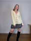 Club Monaco Cotton Cardigan in Off White (Size L)