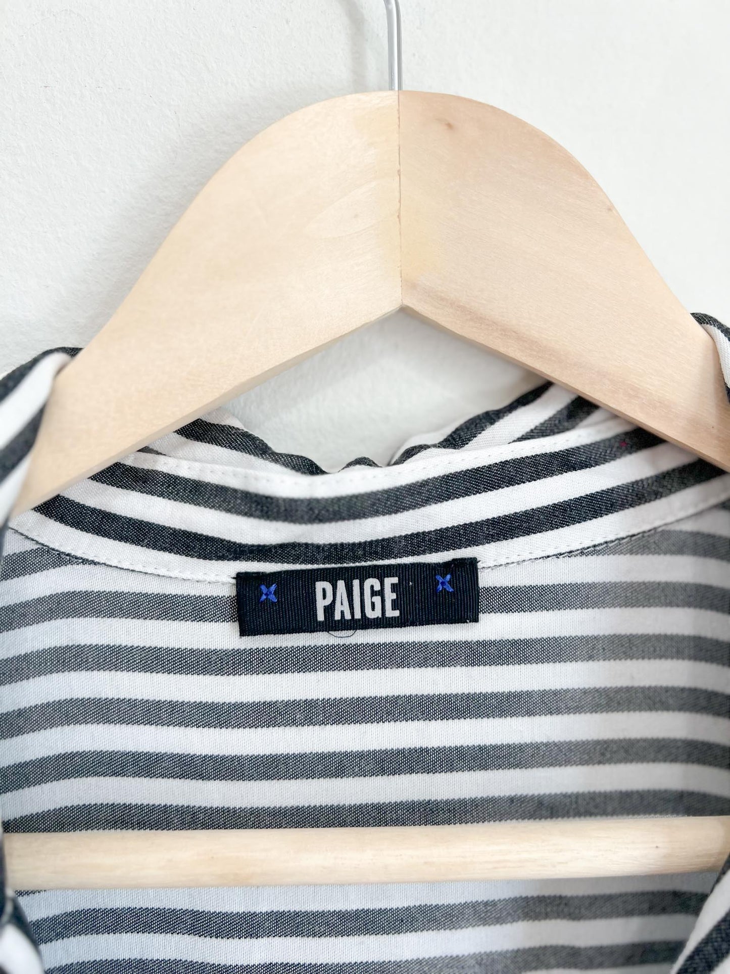 PAIGE Striped Blouse in Black/White (Size S/M)