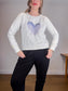 Kerri Rosenthal "Drippy Heat Crewneck in White" (Size M)