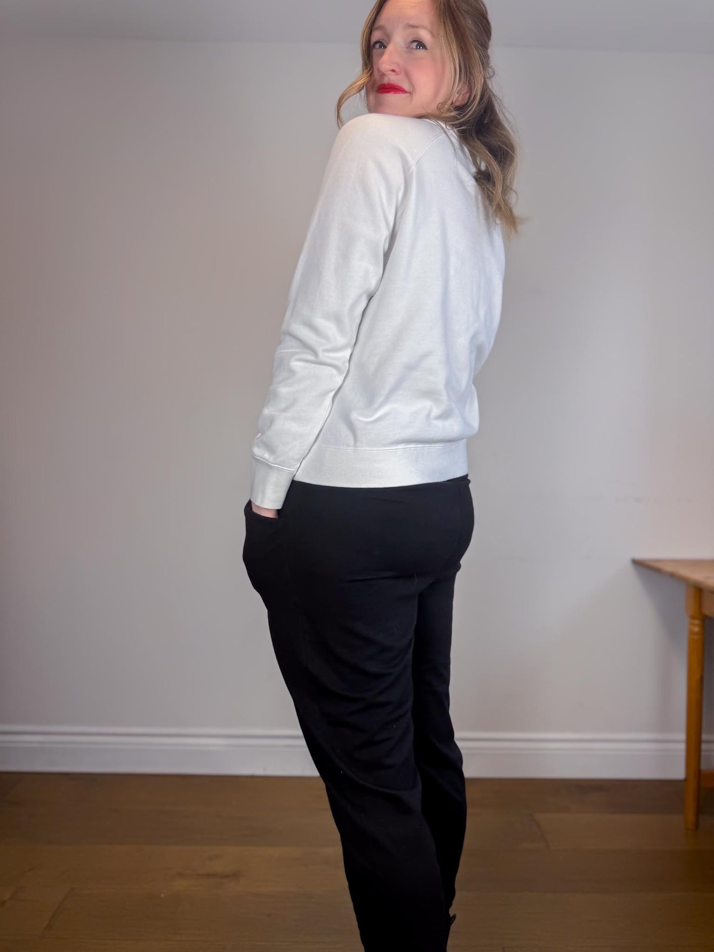Kerri Rosenthal "Drippy Heat Crewneck in White" (Size M)