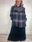 CINZIA ROCCA due Wool & Cashmere Coat in Charcoal Plaid (Size 12)