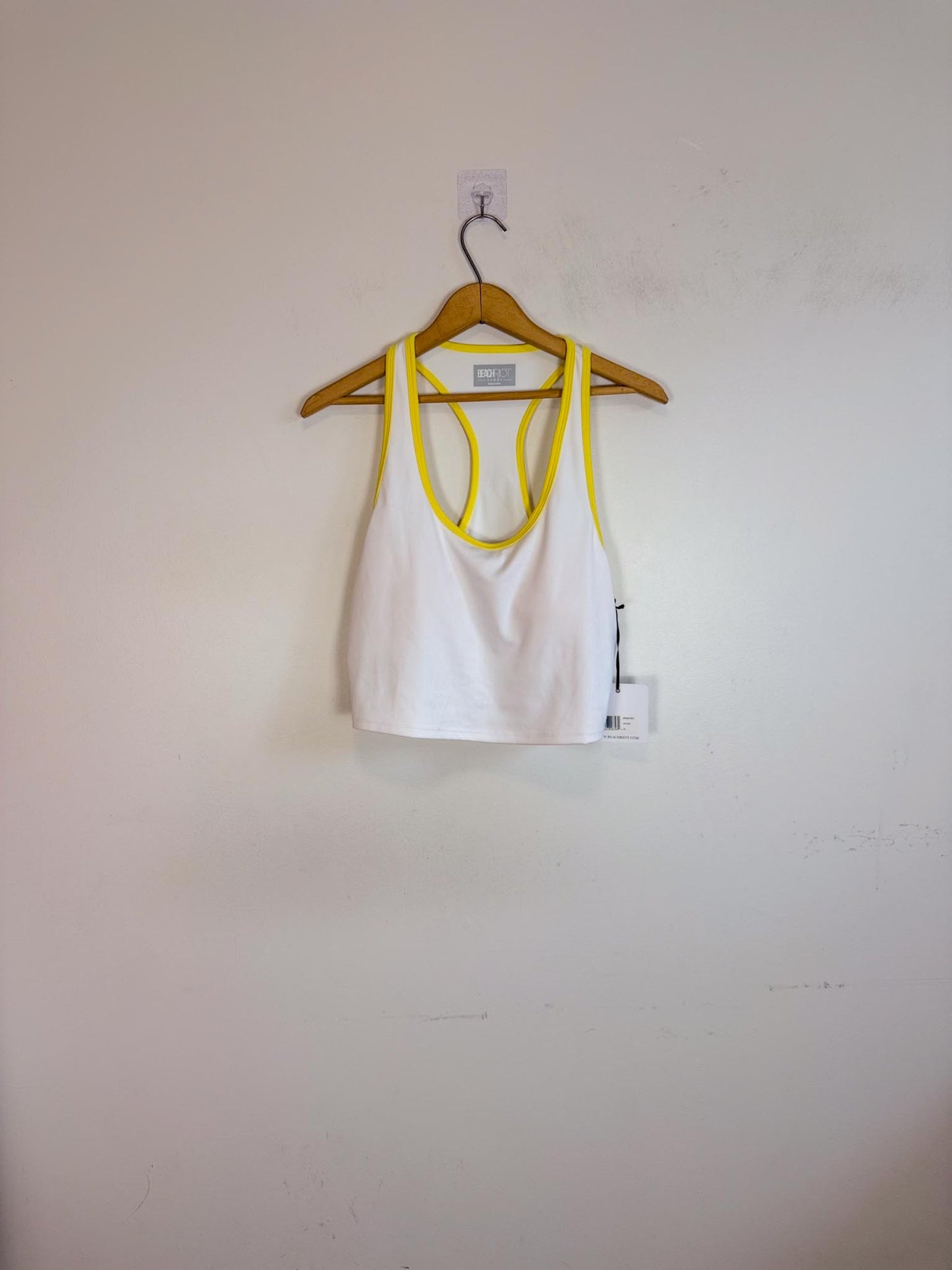 Anthropologie Beach Riot Yara Top in White/Yellow NWT (Size XL)