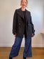 Quince Italian Wool Peacoat in Black (Size M/L)