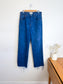 Reformation "Val 90s Mid Rise Straight Jeans in Tie Dye Blue" (Size 29)