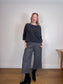 Jamie + The Jones Sustainable  "The T Top in Black Raw Silk" (Size M/L)