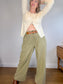August Silk Cardigan in Eggshell (Size M/L)