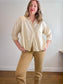 DJERF AVENUE "On the Go Shirt in Cream" (Size S/M)