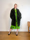 LAUREN VIDAL "Luna Faux Fur Shearling Jacket in Dark Green" (Size M/L)