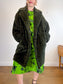 LAUREN VIDAL "Luna Faux Fur Shearling Jacket in Dark Green" (Size M/L)