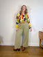 COS Multicolour Abstract Blouse (Size S/M)