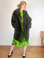 LAUREN VIDAL "Luna Faux Fur Shearling Jacket in Dark Green" (Size M/L)