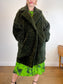 LAUREN VIDAL "Luna Faux Fur Shearling Jacket in Dark Green" (Size M/L)