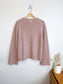 HELMUT LANG Designer Wool & Cashmere V-Neck Knit Sweater in Dusty Rose (Size L)