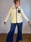 SPANX Fleece Jacket in Cream/Black (Size XL)