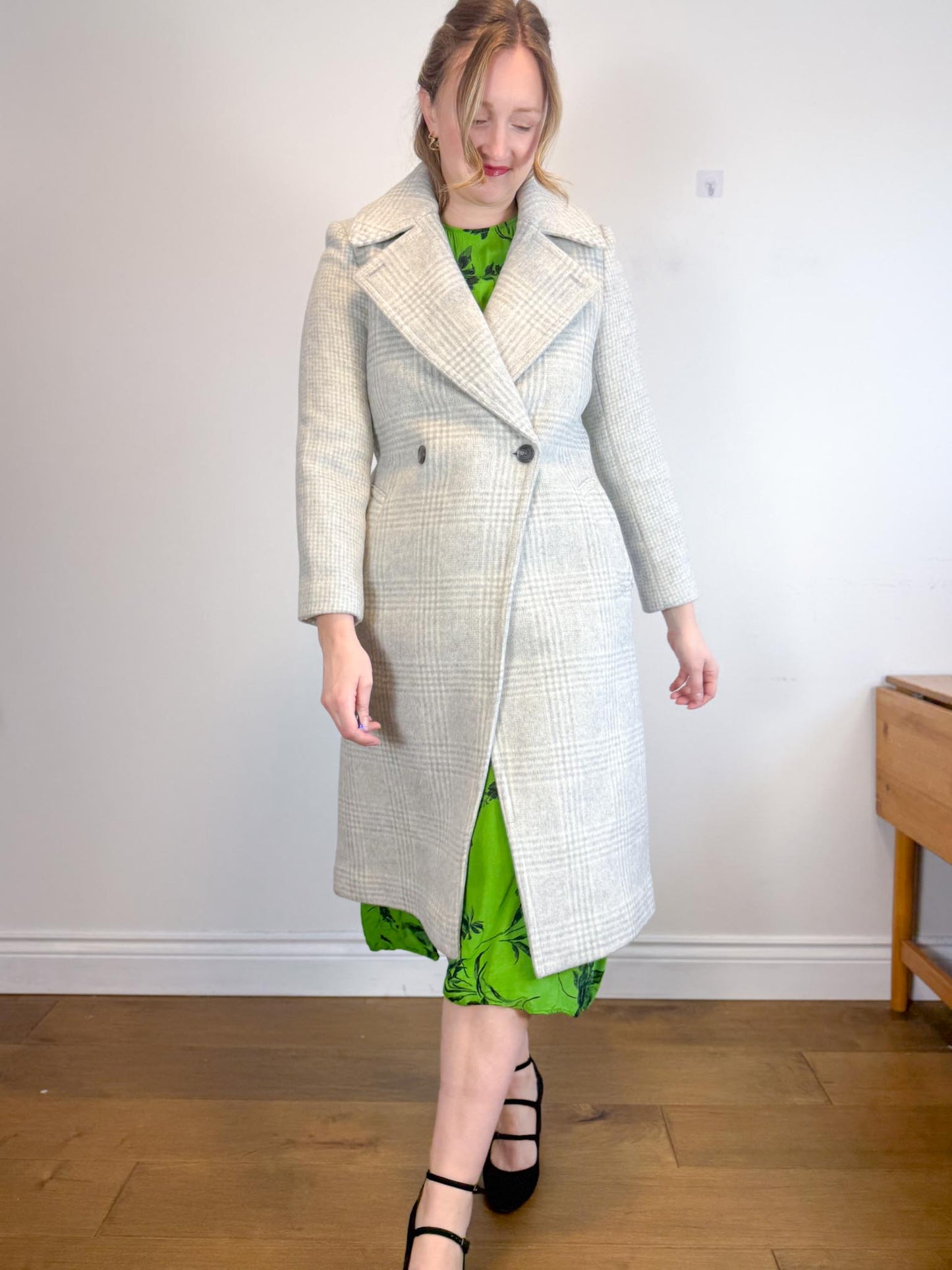 SUITSUPPLY Designer Llama Wool Peacoat in Grey (Size XL)