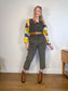 COS Multicolour Abstract Blouse (Size S/M)