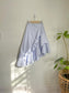 Poetry & Prose "Double-Ruffle Midi Skirt in Blue" (Size S)