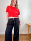 Gap "Mid Rise Double Waist Pants in Black/White" (Size L)