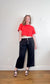 Gap "Mid Rise Double Waist Pants in Black/White" (Size L)