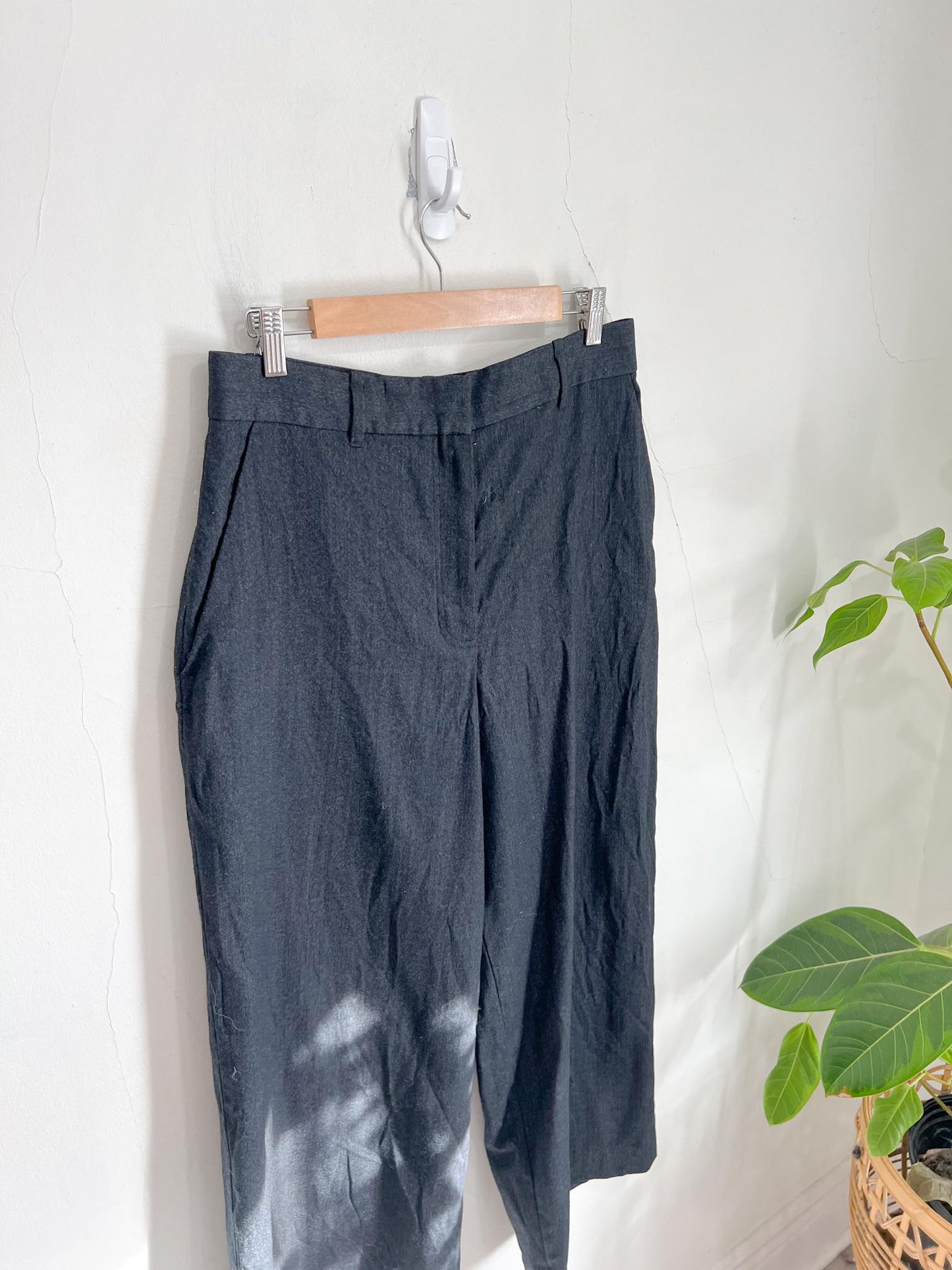 COS Wool Trousers in Charcoal Grey (Size 10)