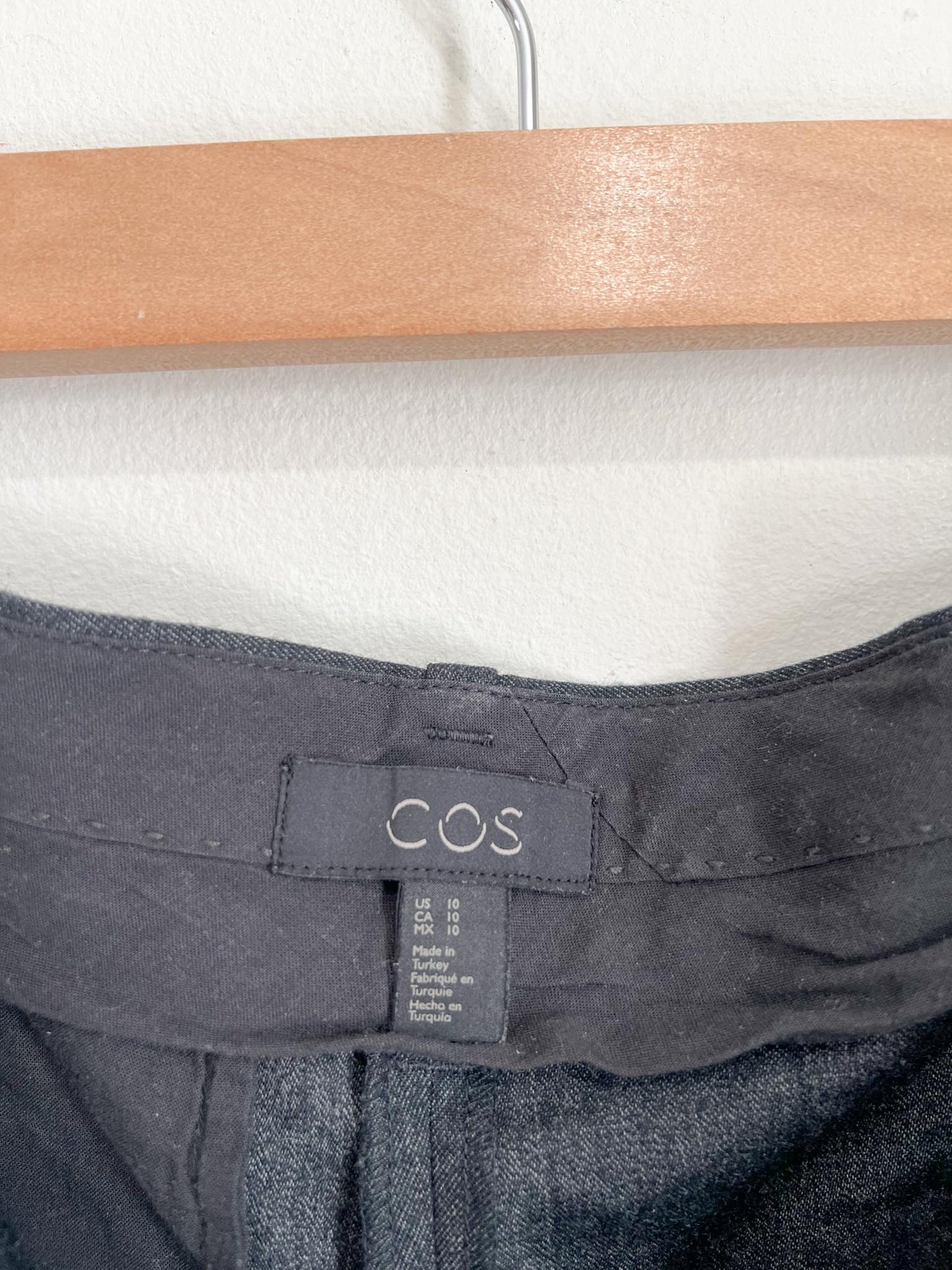 COS Wool Trousers in Charcoal Grey (Size 10)